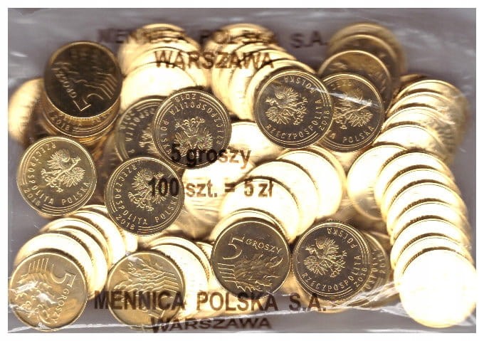 5 groszy 2018 r. WORECZEK MENNICZY