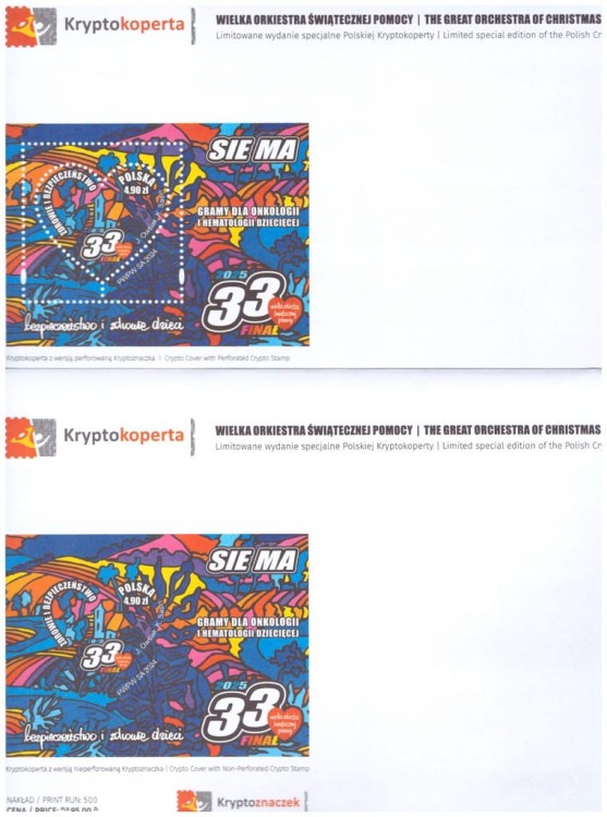 KRYPTOKOPERTA WOŚP 2025 - 2 SZT. - KOMPLET