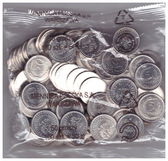 50 GR GROSZY 2024 WORECZK MENNICZY/100 SZTUK/ - MW