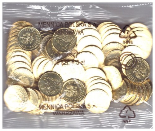 5 gr GROSZY 2024 WORECZEK MENNICZY/100 SZTUK/ - MW