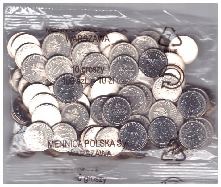 10 GR GROSZY 2024 WORECZK MENNICZY/100 SZTUK/ - MW