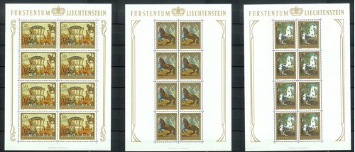 ARKUSZE Mi. 717-719 Z 1978 r. LIECHTENSTEIN
