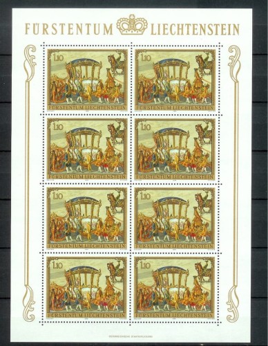 ARKUSZE Mi. 717-719 Z 1978 r. LIECHTENSTEIN