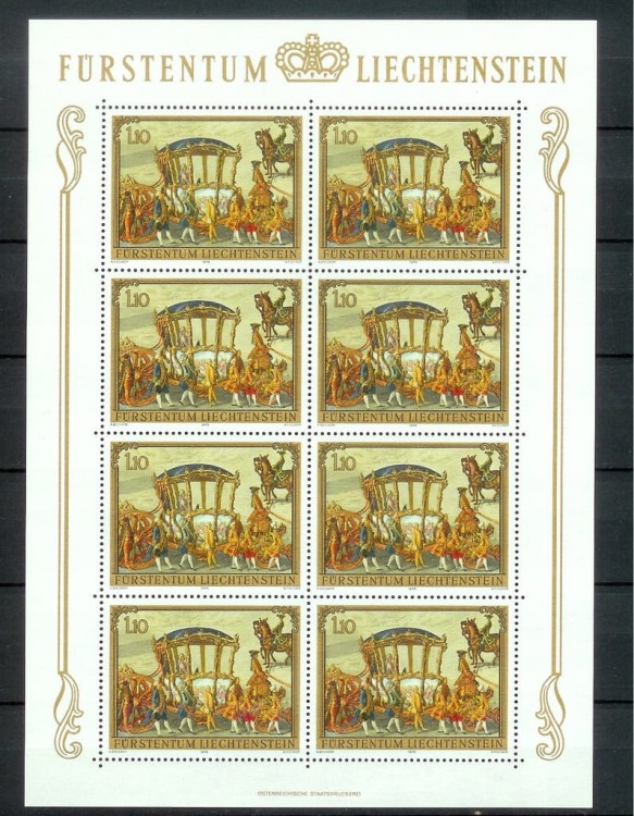 ARKUSZE Mi. 717-719 Z 1978 r. LIECHTENSTEIN