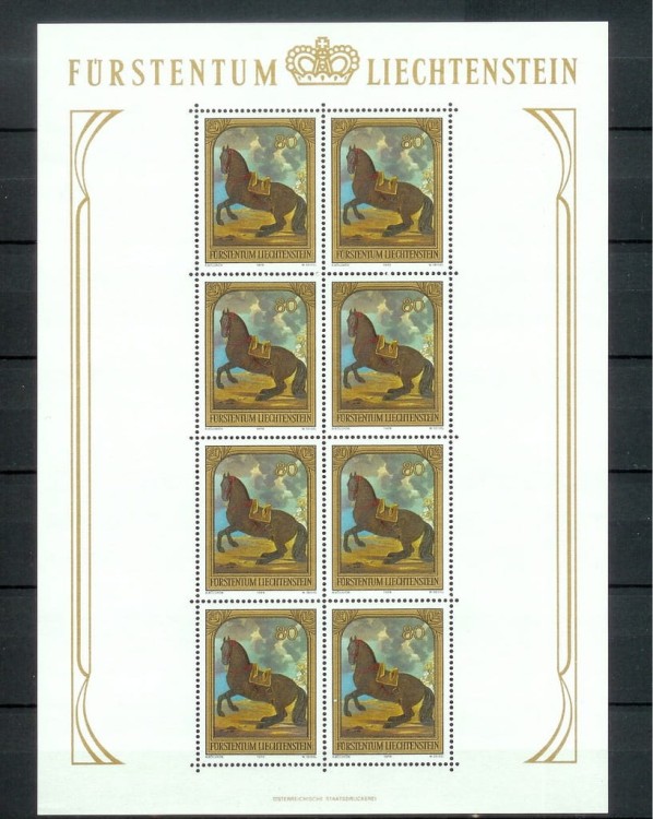 ARKUSZE Mi. 717-719 Z 1978 r. LIECHTENSTEIN