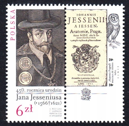 ZNACZEK .4695** Z PRZYWIESZKĄ JAN JESSENIUS