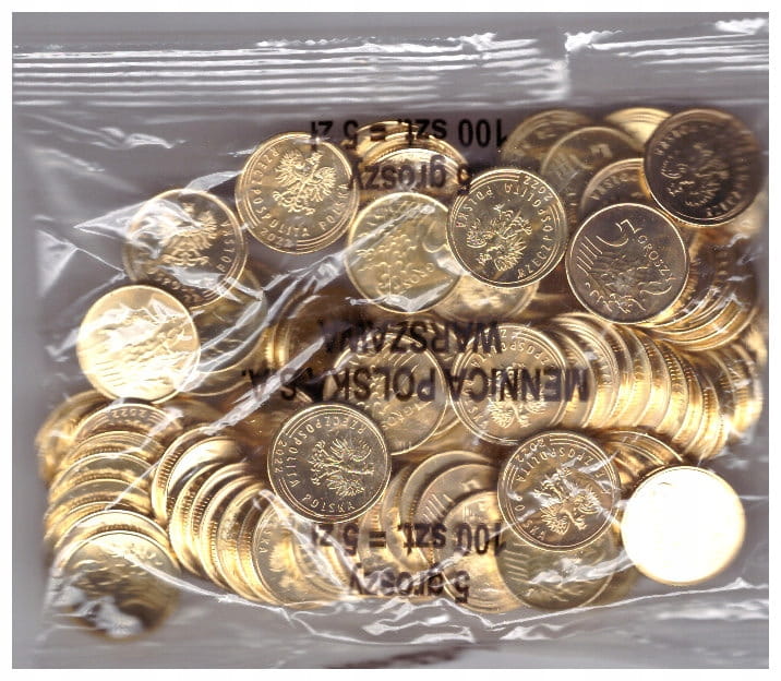 5 gr GROSZY 2022 WORECZEK MENNICZY/100 SZTUK/ - MW