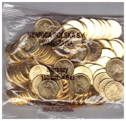 5 GR GROSZY 2020 r. X 10 SZTUK Z WORECZKA