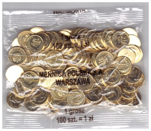 1GR GROSZ 2022 X 10 SZT. Z WORECZKA MENNICZEGO