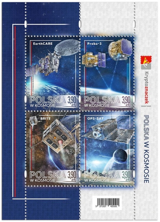 BLOK 369 B Fi 5277-75** POLSKA W KOSMOSIE