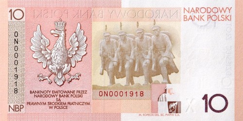10 ZŁ 2008 PIŁSUDSKI - UNC W ETUI