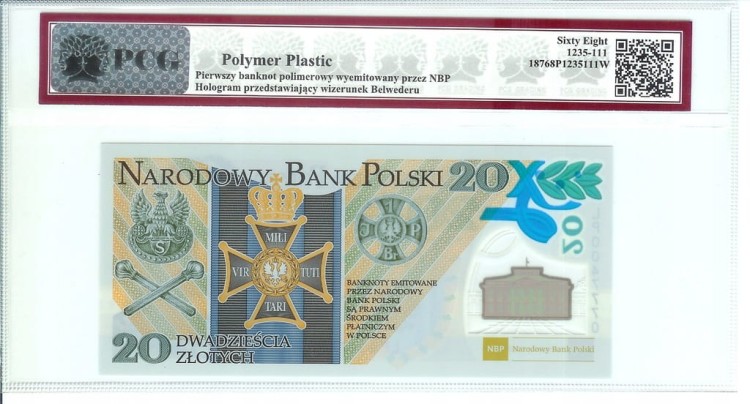 20 ZŁ 2014 LEGIONY POLSKIE NOTA PCG MAX.68