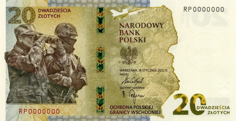 20 ZŁ 2022 OCHRONA POLSKIEJ GRANICY UNC